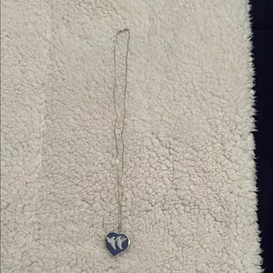 Blue Heart Pendant Necklace